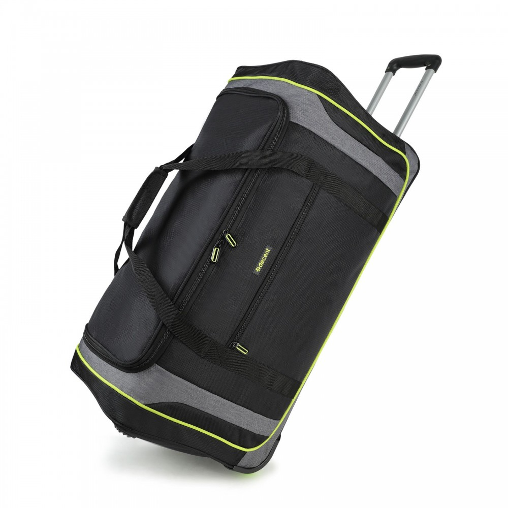 Decent Flexplus Reistas Met Wielen 78cm Zwart/Lemon - Reistassen met wielen