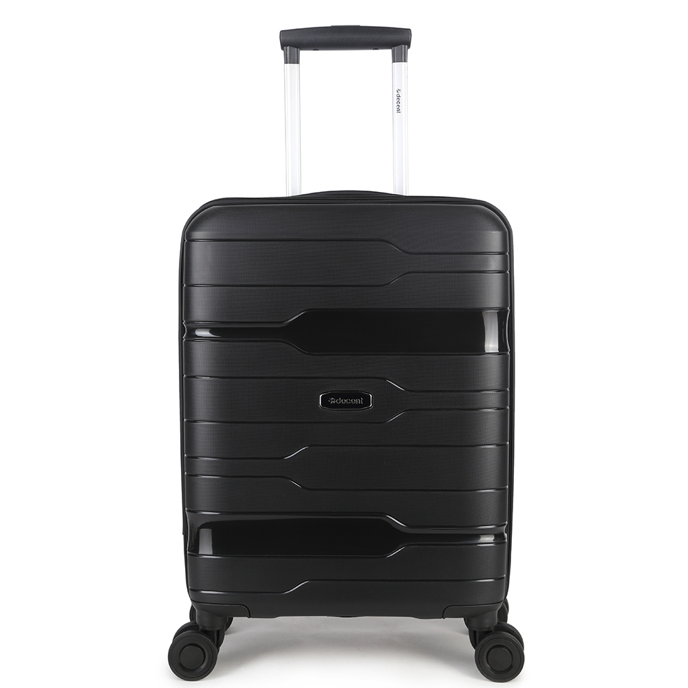 Decent One-City Handbagage Koffer 55 Black - Harde koffers