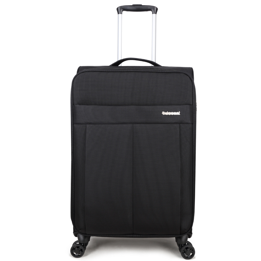 Decent D-Upright Spinner 66 Expandable Black - Zachte koffers