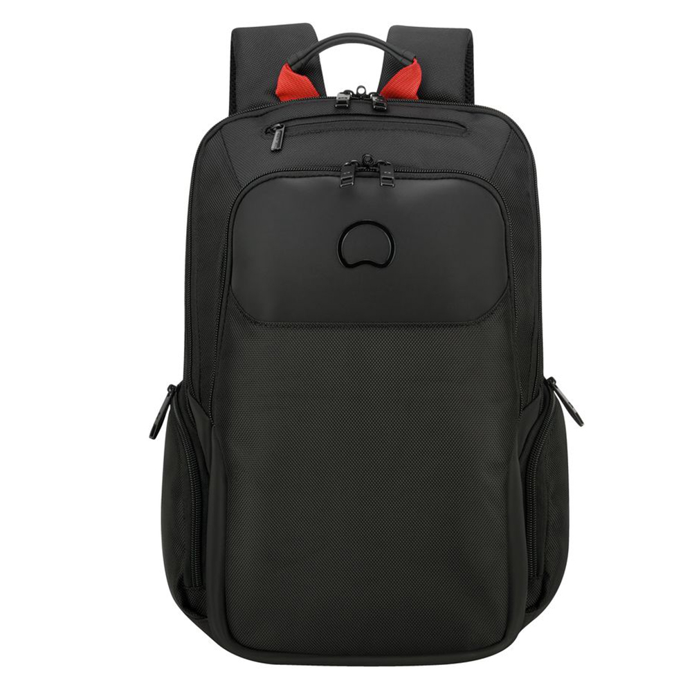 Delsey Parvis Plus Backpack 2-CPT 15.6 Black - Laptop rugtassen