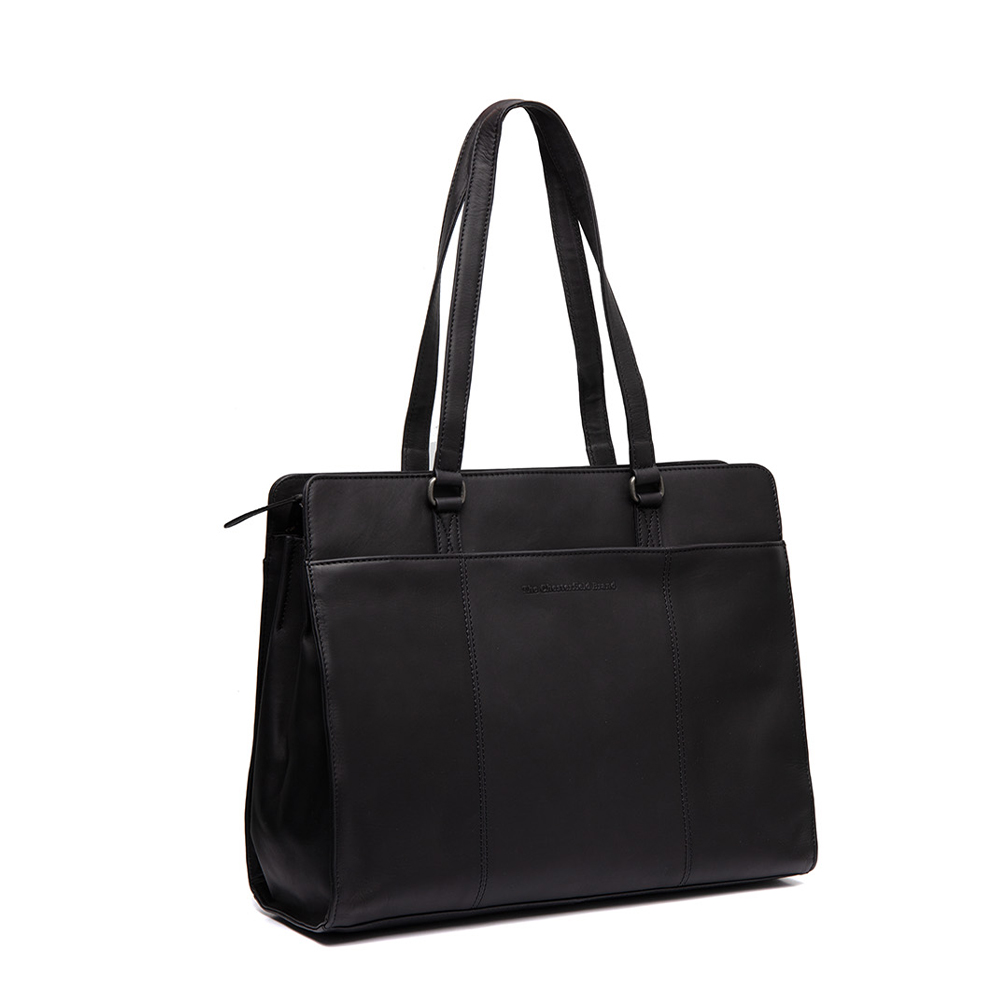The Chesterfield Brand Leren Shopper Zwart Fidenza