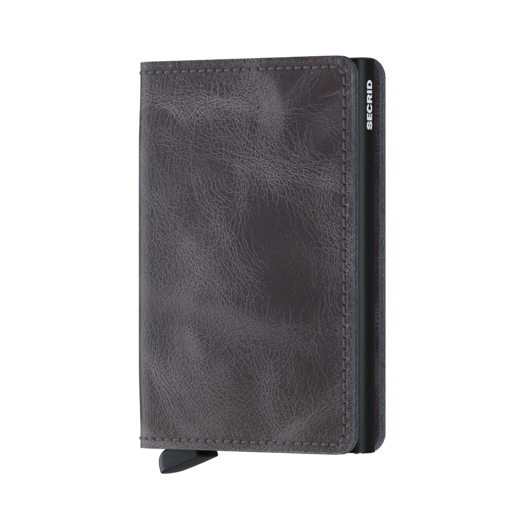 Secrid Slim Wallet Portemonnee Vintage Grey Black - Dames portemonnees