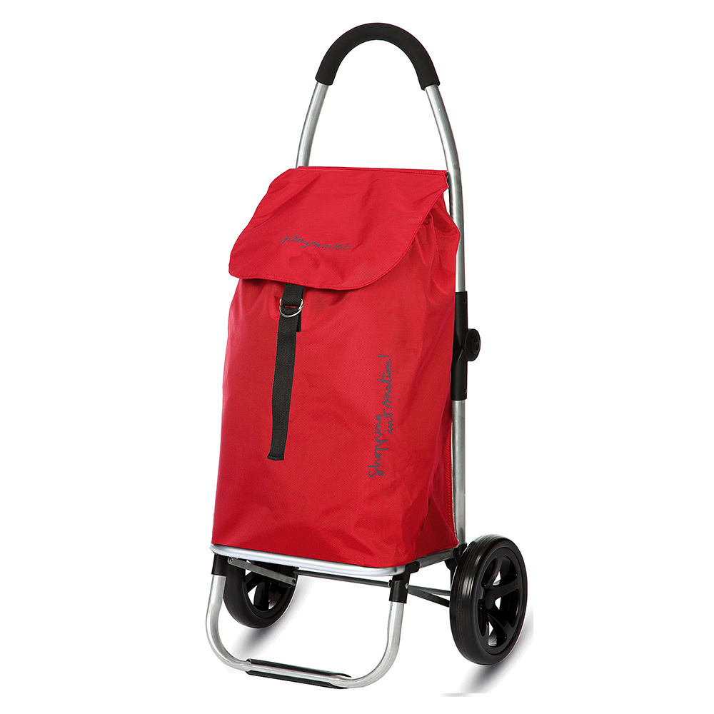 Playmarket Go Two Compact Boodschappentrolley Red