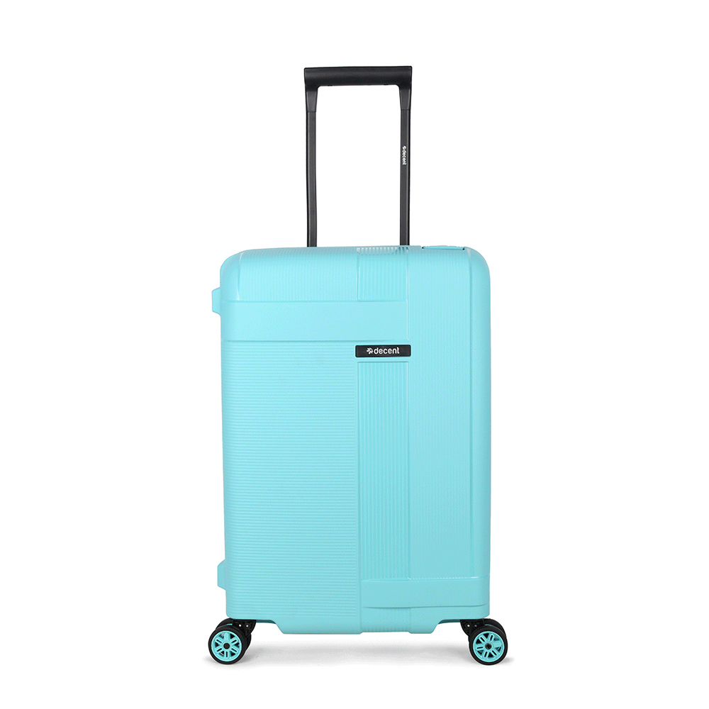 Decent Transit Handbagage Spinner 55 Light Blue - Harde koffers