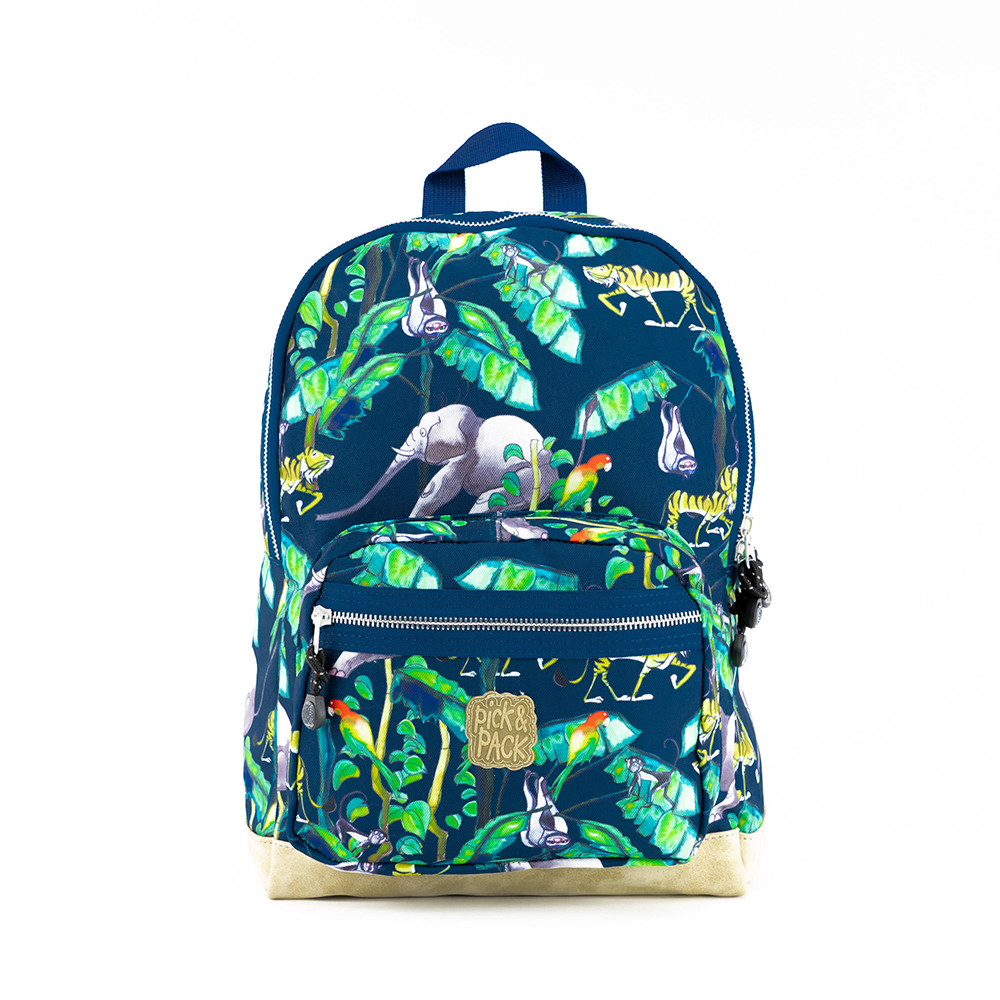 Pick & Pack Rugzak M Happy Jungle Navy - Kinder rugtassen