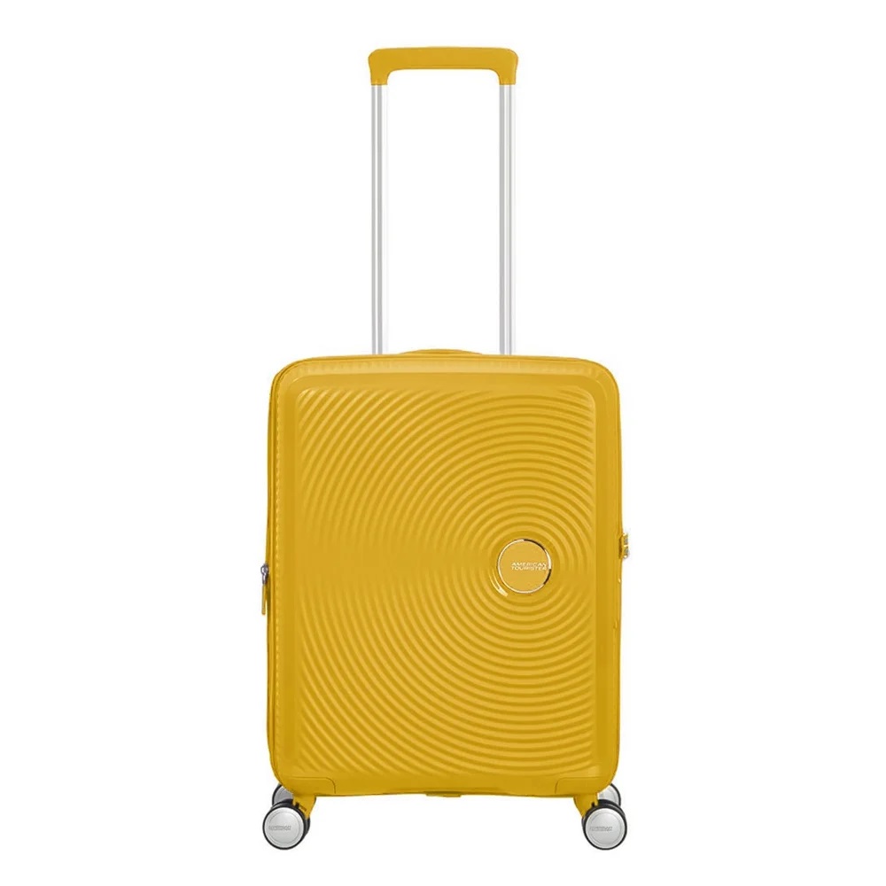 American Tourister Soundbox Spinner 55 Expandable Golden Yellow - Harde koffers