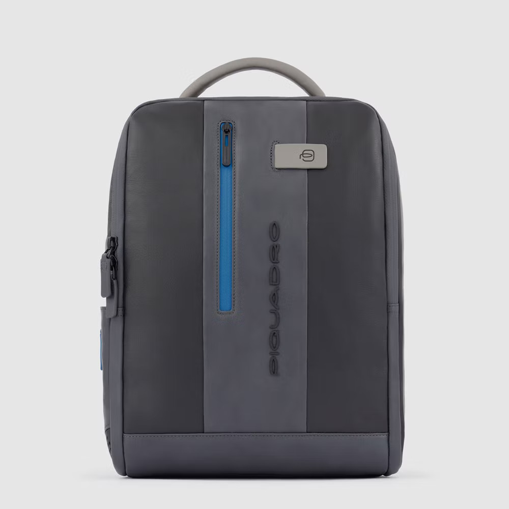 Piquadro Urban PC And iPad Cable Backpack 15.6'' Black/Grey with Blue