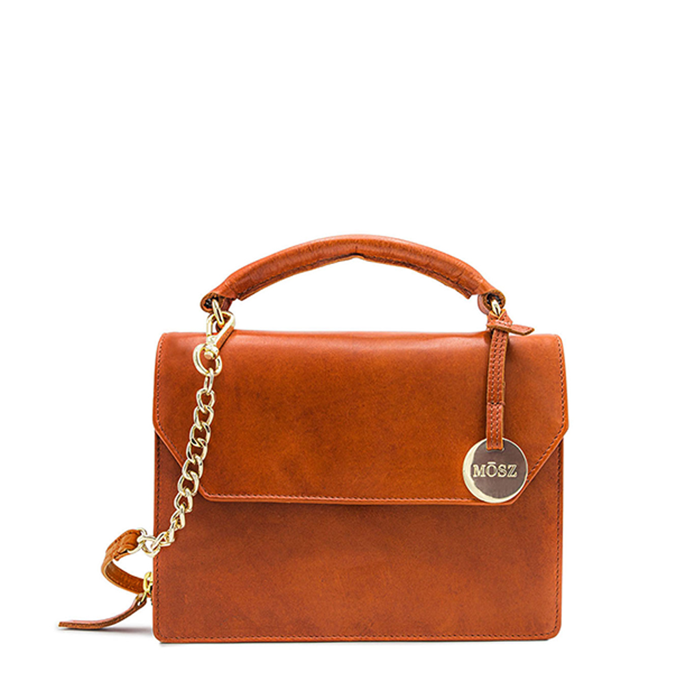 MŌSZ Dames Tassen / Telefoontasje / Handtas - Leer - Kris - cognac