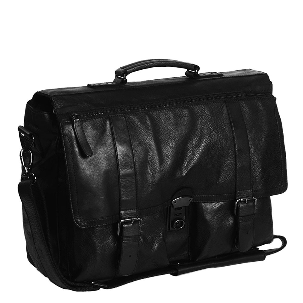 Chesterfield Black Label Aktentas Quinten Black - Schoudertassen