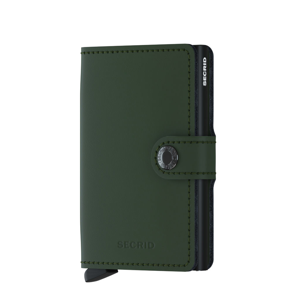 Secrid Mini Wallet Portemonnee Matte Green Black - Dames portemonnees
