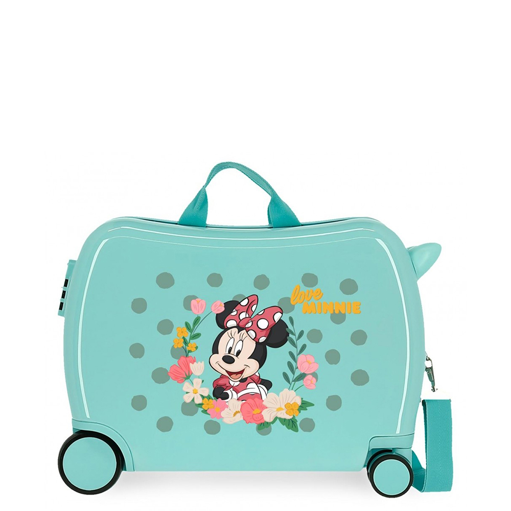 Minnie Mouse rol zit koffer meisjes turquoise