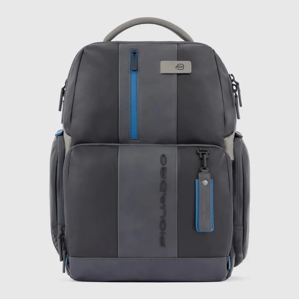 Piquadro Urban Fast Check PC Backpack 15.6'' Black / Grey Blue