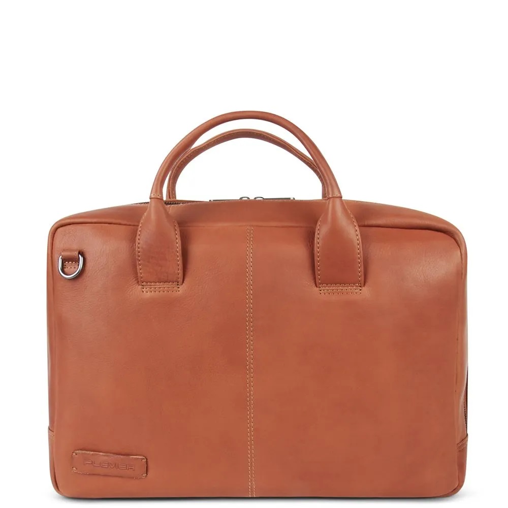 Plevier Gherkin laptoptas 15.6 inch cognac.