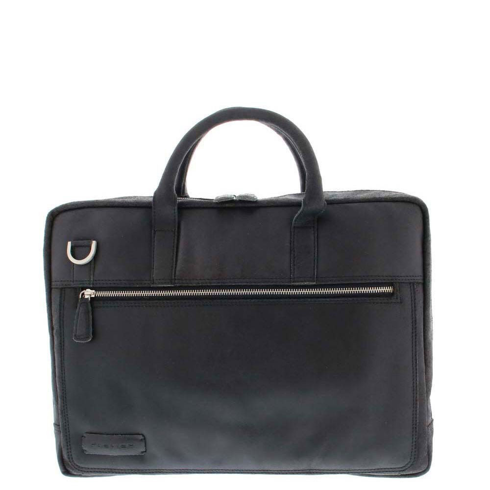 Plevier Vintage London Laptoptas 2-Vaks 15.6 Black