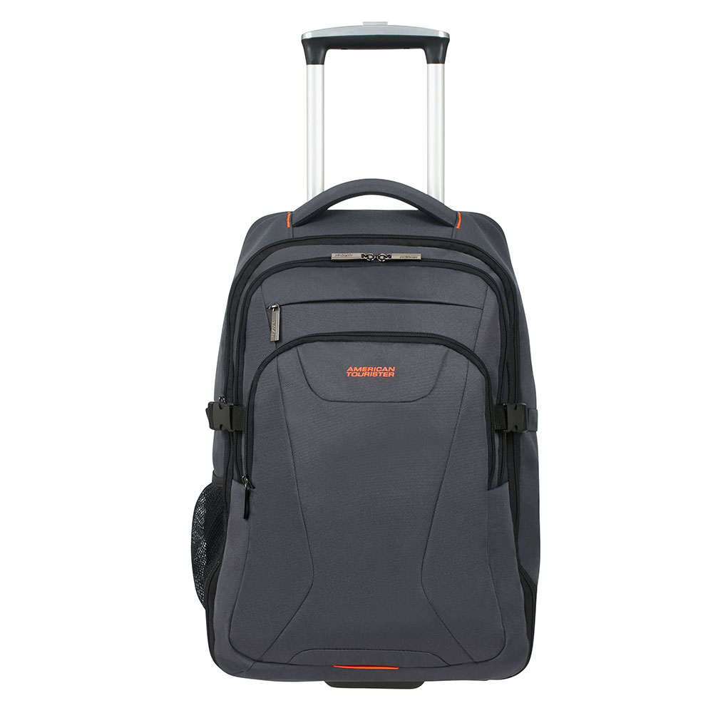 American Tourister AT Work Laptop Backpack Wheels 15.6'' Grey/Orange - Zakenkoffers