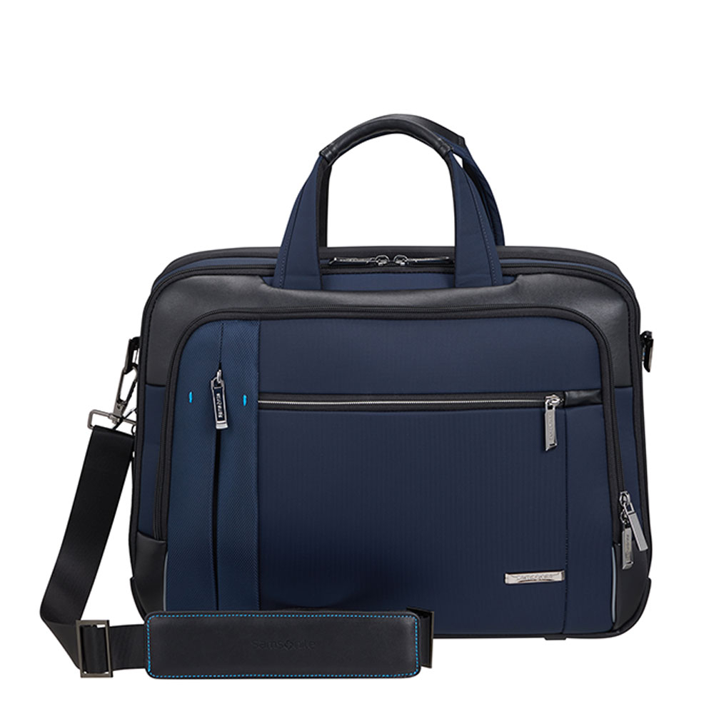Samsonite Spectrolite 3.0 Bailhandle 15.6 EXP Deep Blue - Laptop schoudertassen