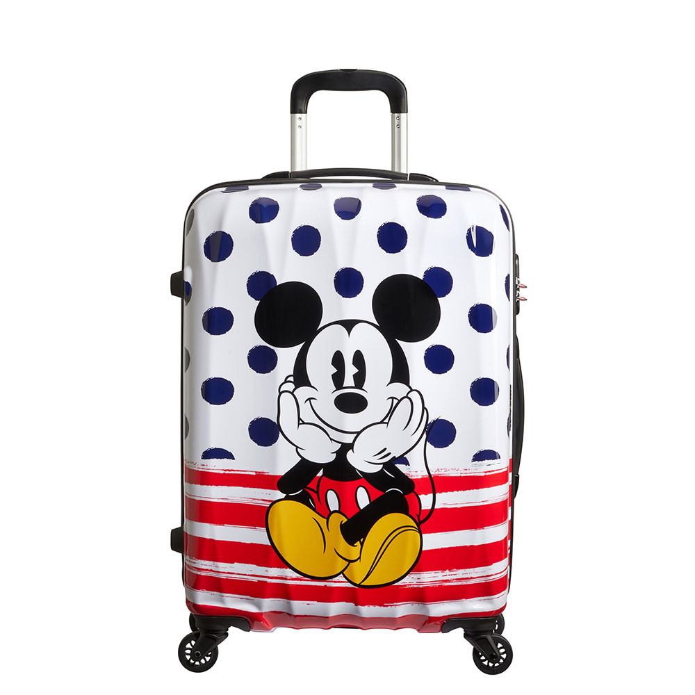 American Tourister Disney Legends Spinner 65 Mickey Blue Dots