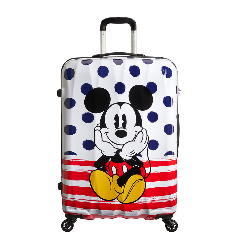 American Tourister Disney Legends Spinner 75 Mickey Blue Dots - Harde koffers