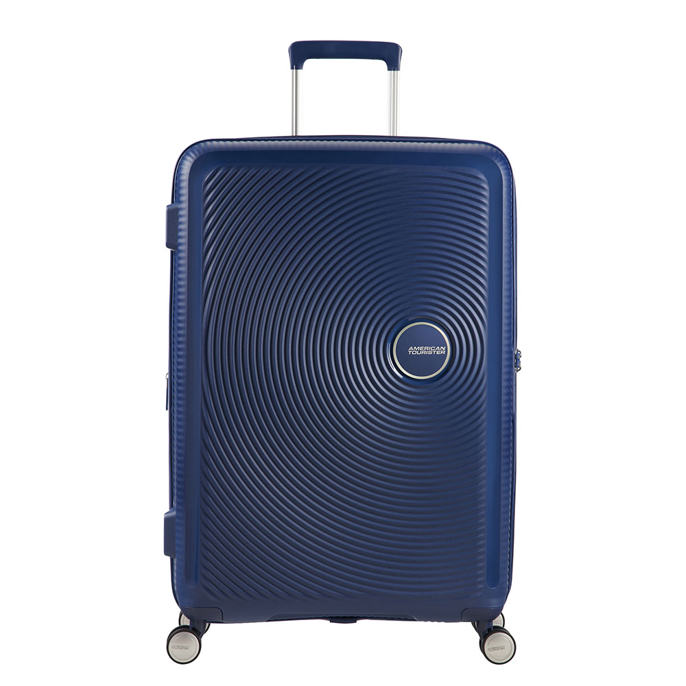 American Tourister Soundbox Spinner 67 Expandable Midnight Navy - Harde koffers