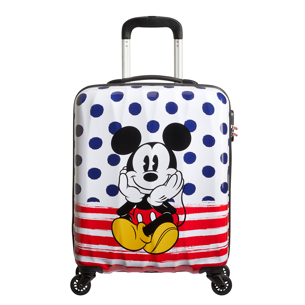 American Tourister Disney Legends Spinner 55 Mickey Blue Dots - Harde koffers