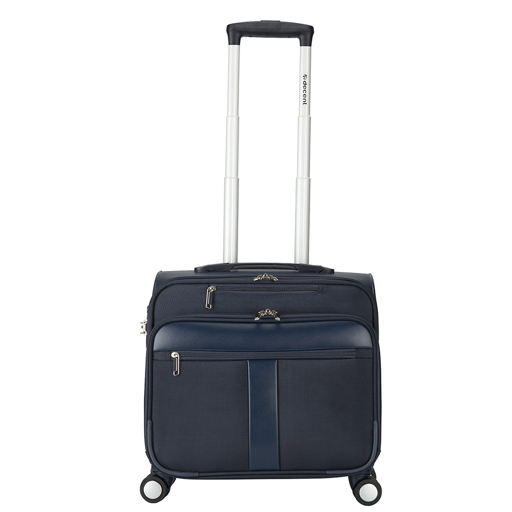 Decent B-Corso Business Trolley Dark Blue - Zachte koffers