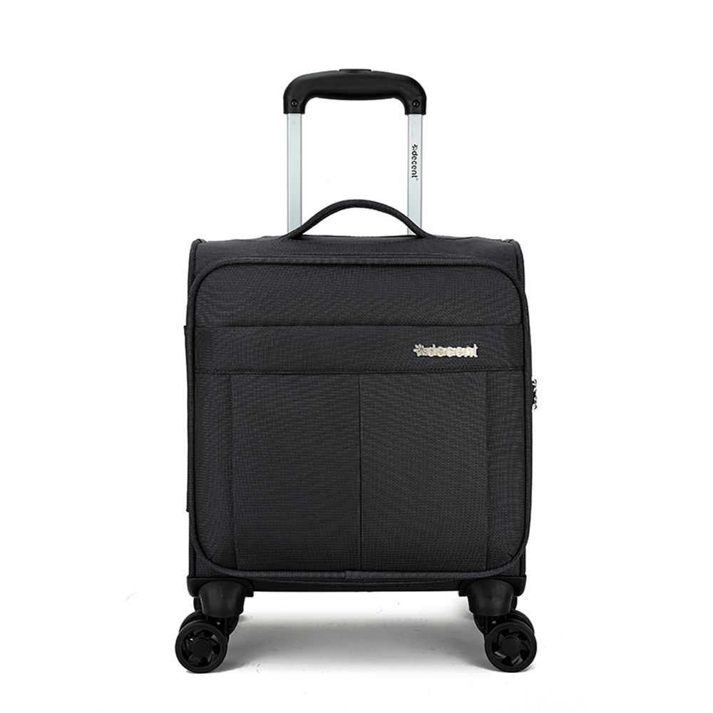 Decent D-Upright Kleine Handbagage Koffer - 42 cm - 29 Liter - TSA Slot - Zwart