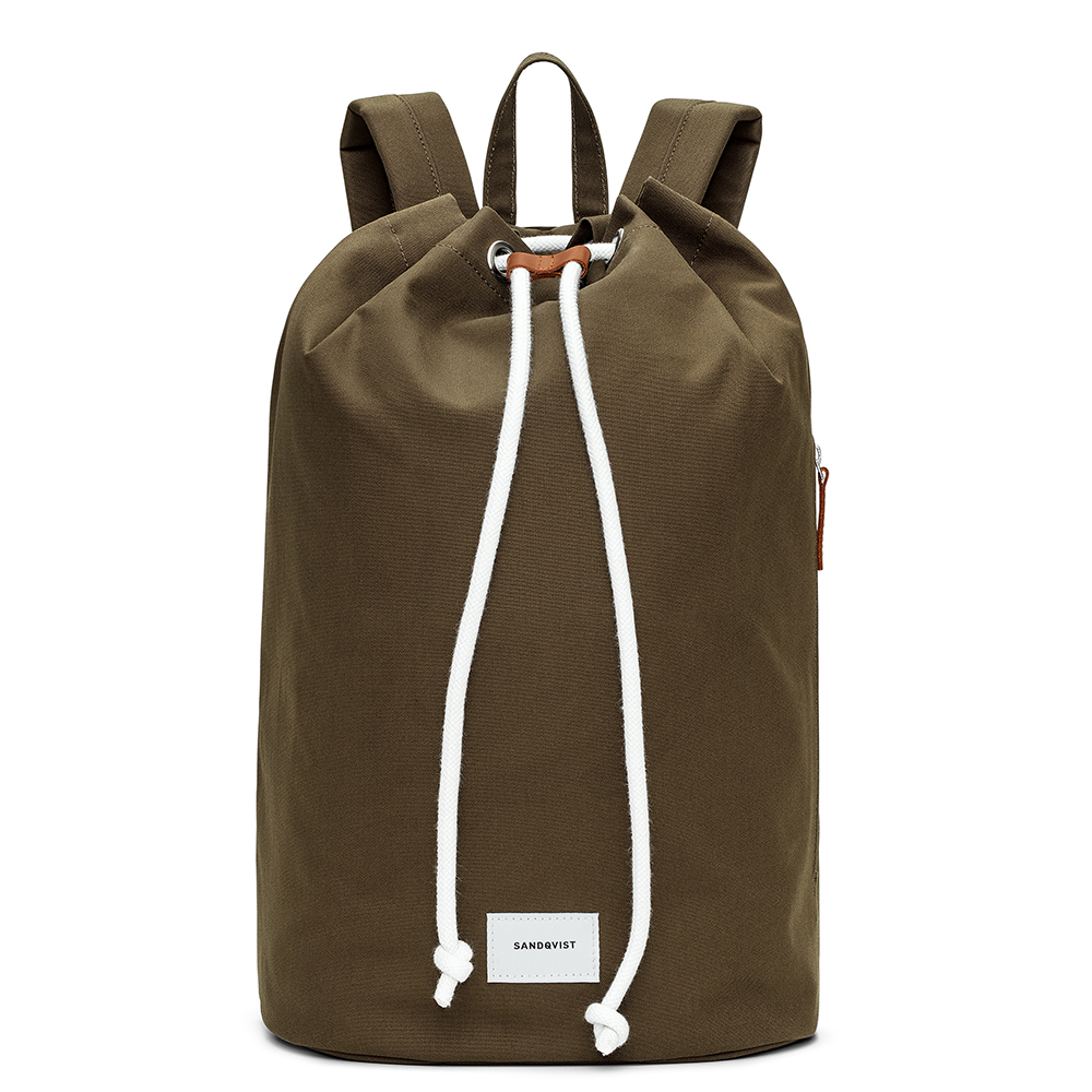 Sandqvist Evert Bucket Backpack Olive/Brown