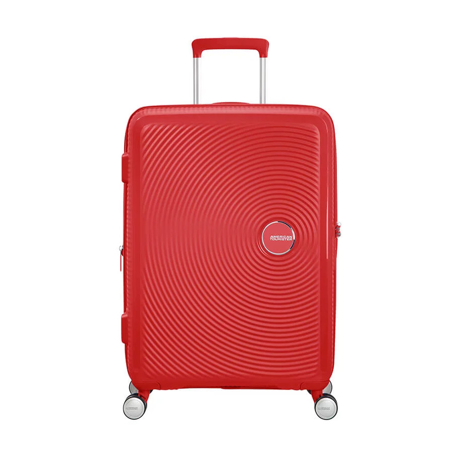 American Tourister Soundbox Spinner 67 Expandable Coral Red - Harde koffers