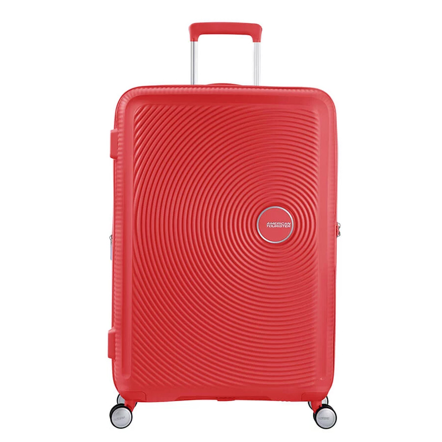 American Tourister Soundbox Spinner 77 Expandable Coral Red - Harde koffers
