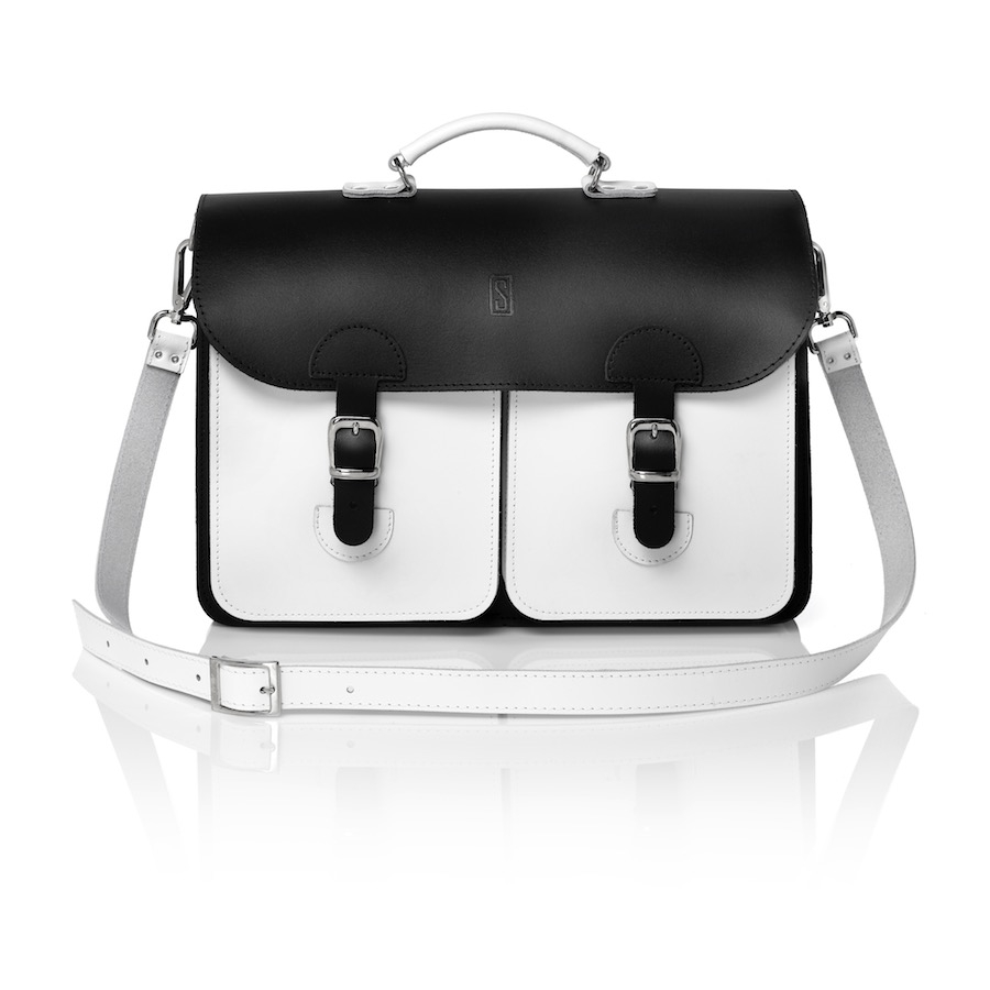 OldSchool Bags Schooltas Extra Large Zwart-Wit - Schoudertassen