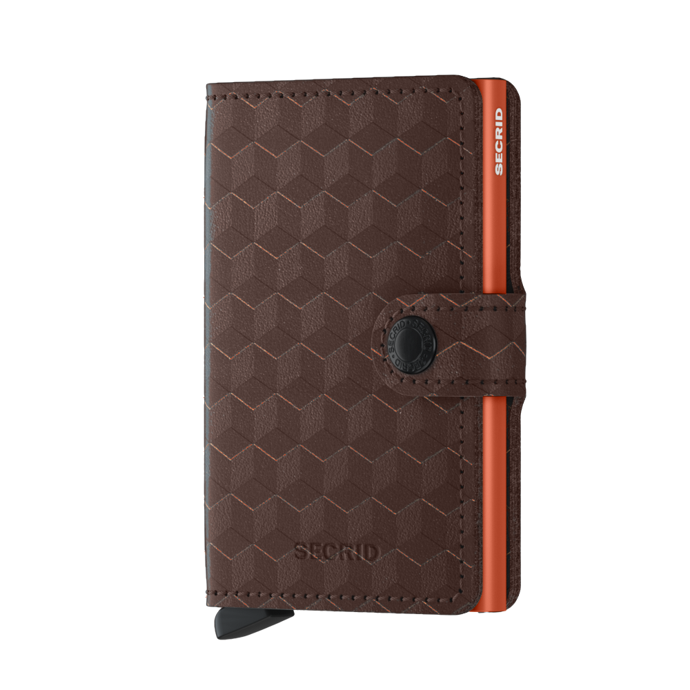 Secrid miniwallet Optical bruin + pumpkin