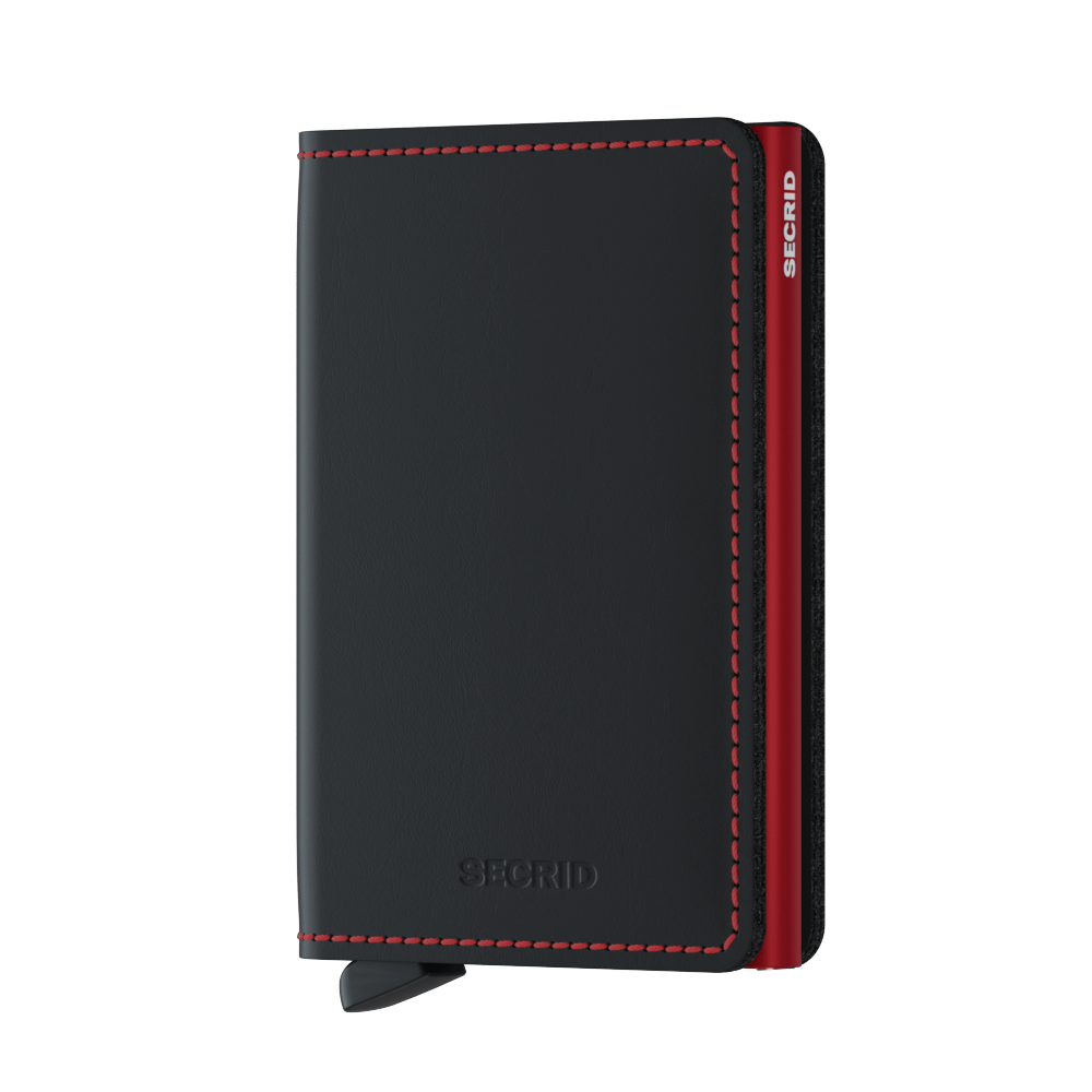 Secrid Slim Wallet Portemonnee Matte Black / Red