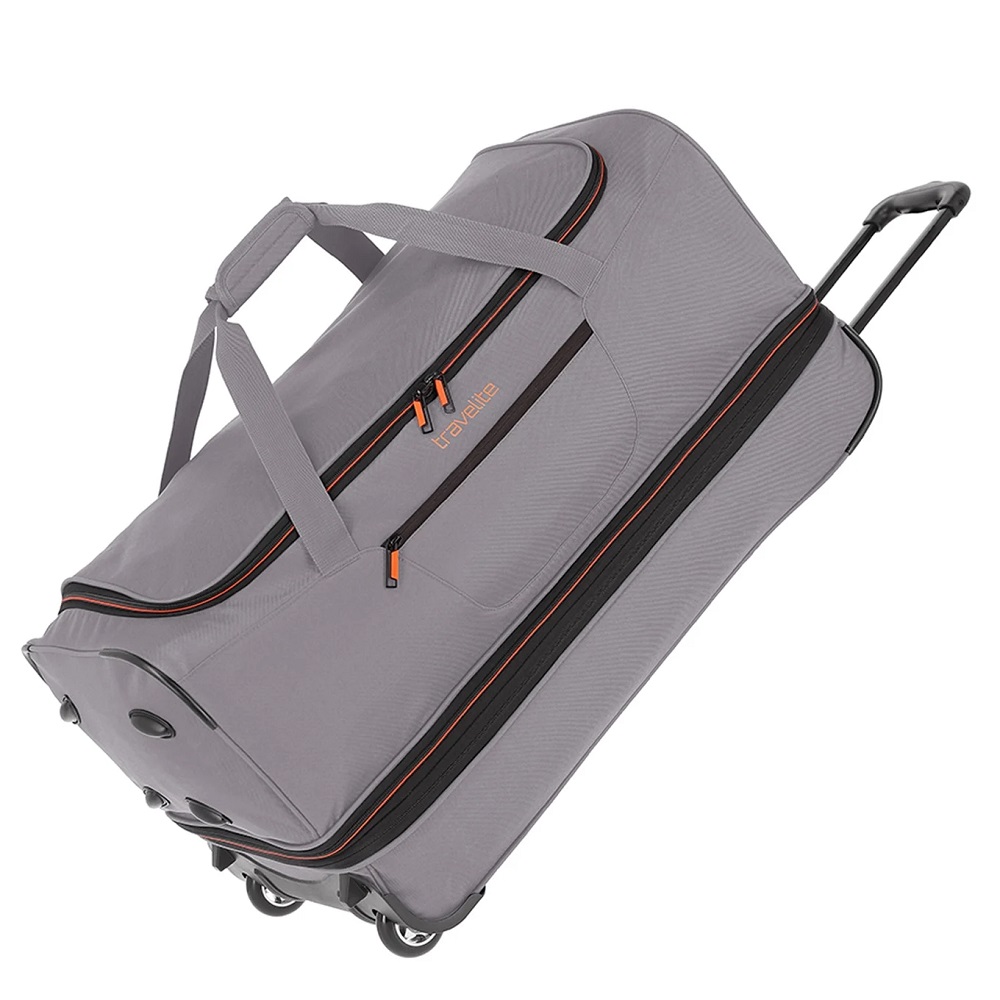 Travelite Basics Wheeled Duffle 70cm Expandable Grey/Orange
