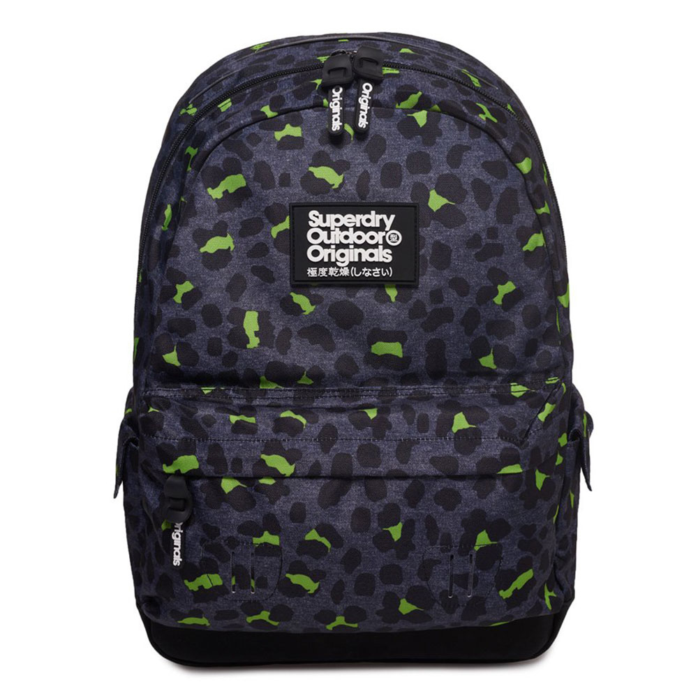 Superdry Montana Print Edition Backpack Animal Dark Marl Lime - Casual rugtassen