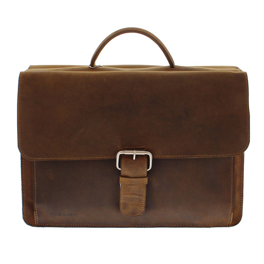 Plevier Retro Newton Laptoptas Vintage 3-Vaks 15.6 Brown