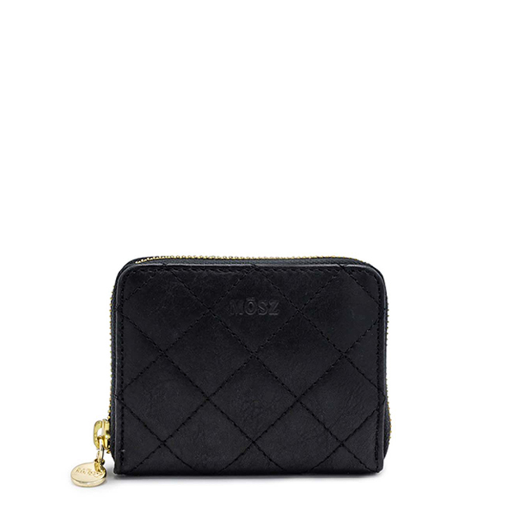 MOSZ Portemonnee Sophie Quilted Black Shiny Light Gold